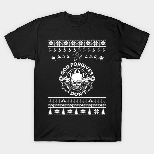 Merry Christmas God Forgives T-Shirt by bryanwilly